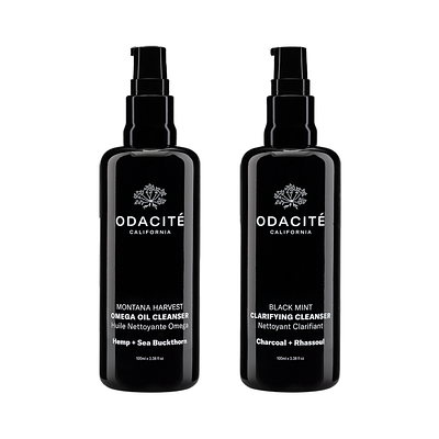 Odacite Double Cleansing Set Omega Oil + Clarifying Cleansers