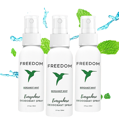 Freedom Deodorant Bergamot Mint Spray Trio