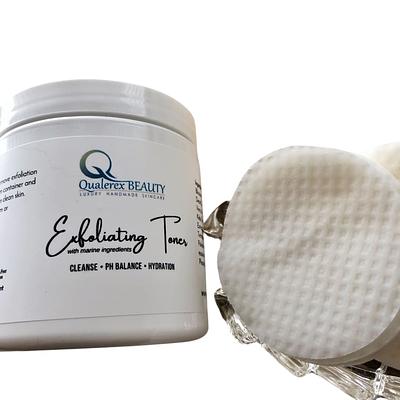 Qualerex Beauty Exfoliating Facial Toner Pads with Marine 